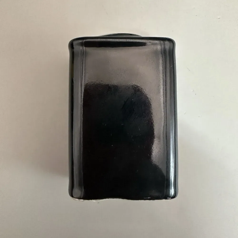 Vintage Watkins Vanilla Bottle Black Pepper Tin Ceramic Salt Pepper Shakers Set